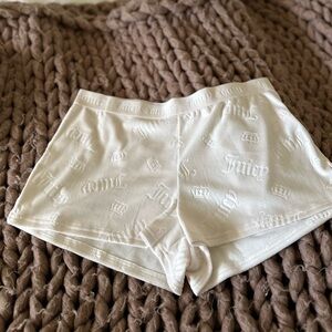 Juicy Couture all over logo velour shorts NEW